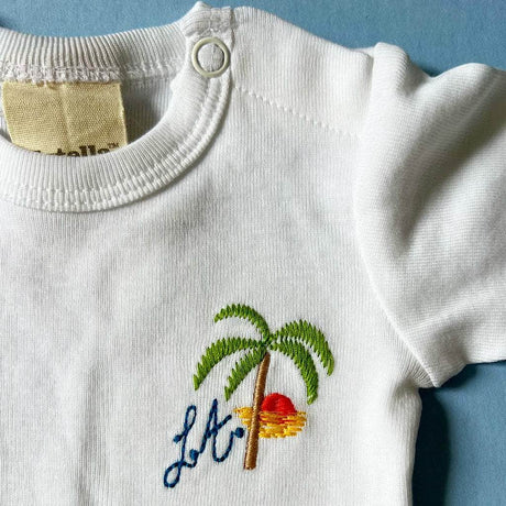 Los Angeles Embroidered Baby Onesie by Estella - Sumiye Co