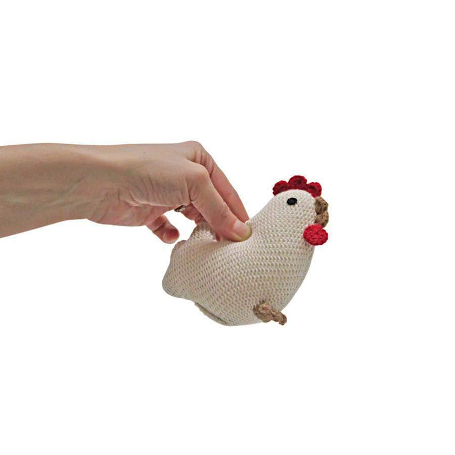 Organic Baby Toys - Newborn Rattles | Chicken by Estella - Sumiye Co