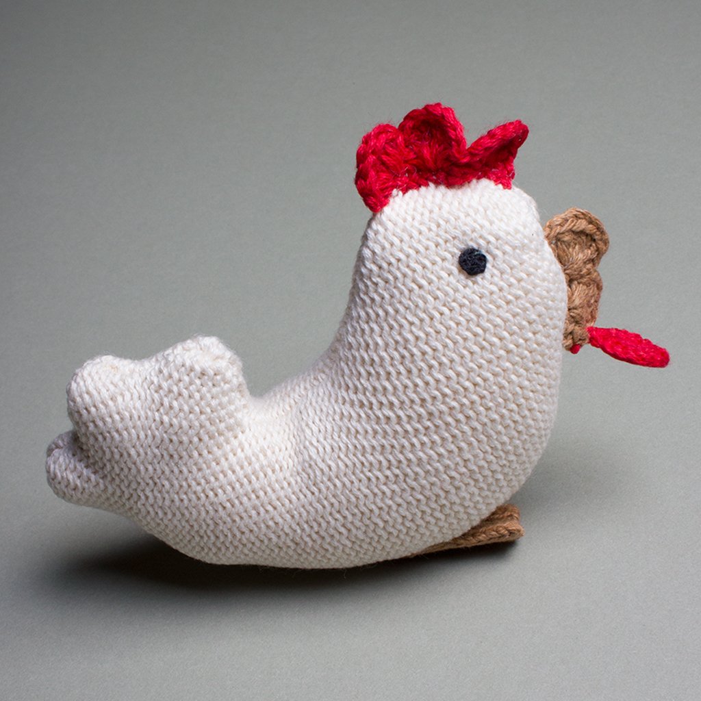 Organic Baby Toys - Newborn Rattles | Chicken by Estella - Sumiye Co