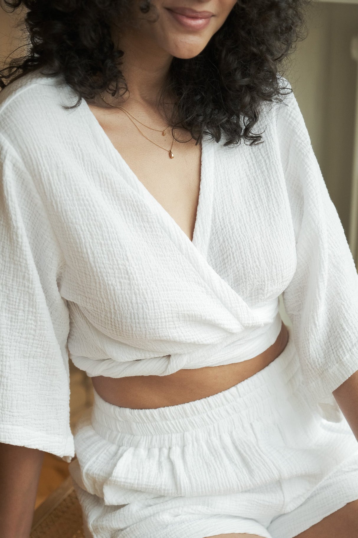 Bali Wrap Top - White