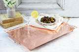 Copper Hand Hammered Large Tray | Vintage Inspired