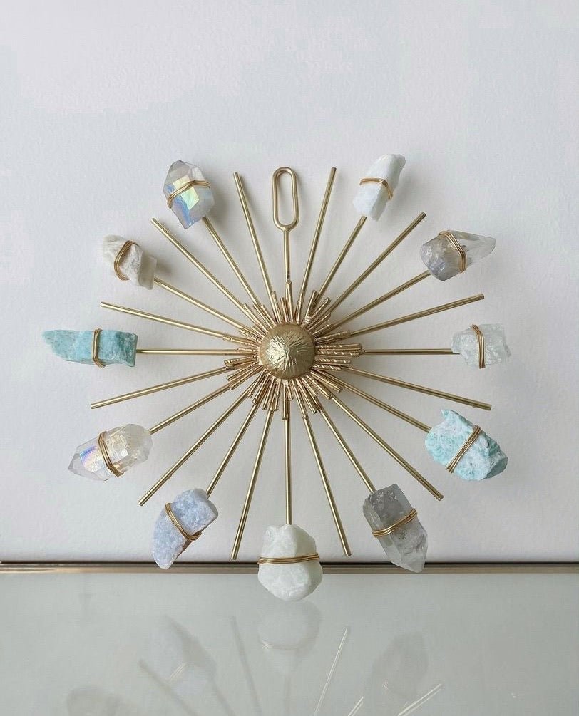 Beach Vibes Sunburst Healing Crystal Grid - Sumiye Co