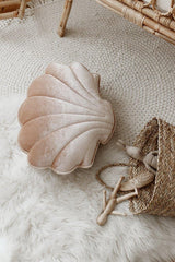 Velvet “Beige Pearl” Shell Pillow - Sumiye Co