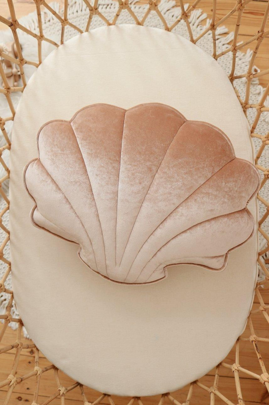 Velvet “Beige Pearl” Shell Pillow - Sumiye Co