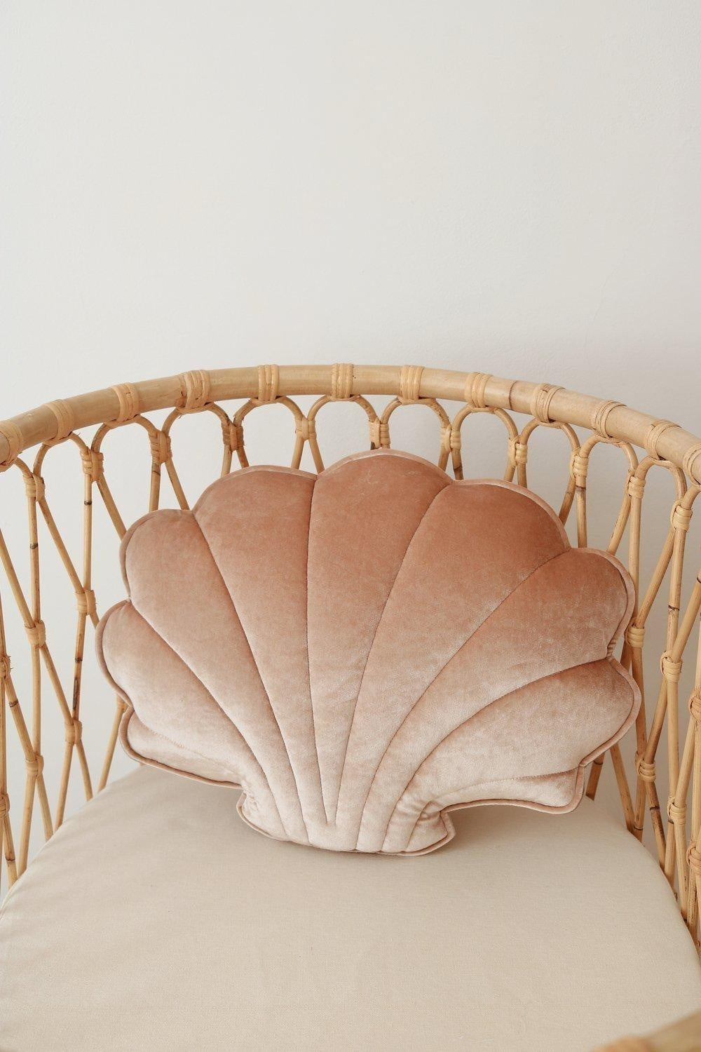 Velvet “Beige Pearl” Shell Pillow - Sumiye Co