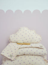 Muslin Baby Swaddle Blanket "Purple forget-me-not" by Moi Mili - Sumiye Co