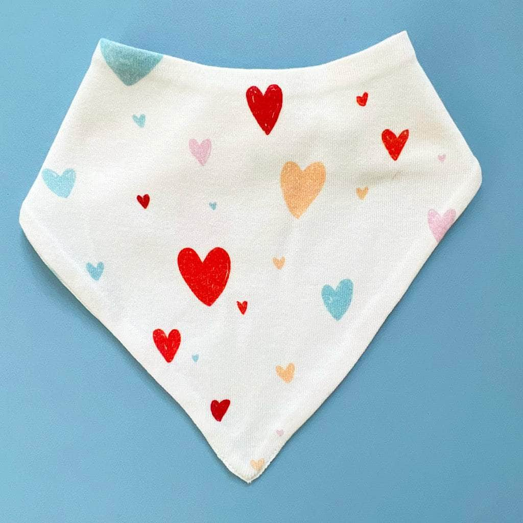 Baby Kerchief Bib-Hearts by Estella - Sumiye Co