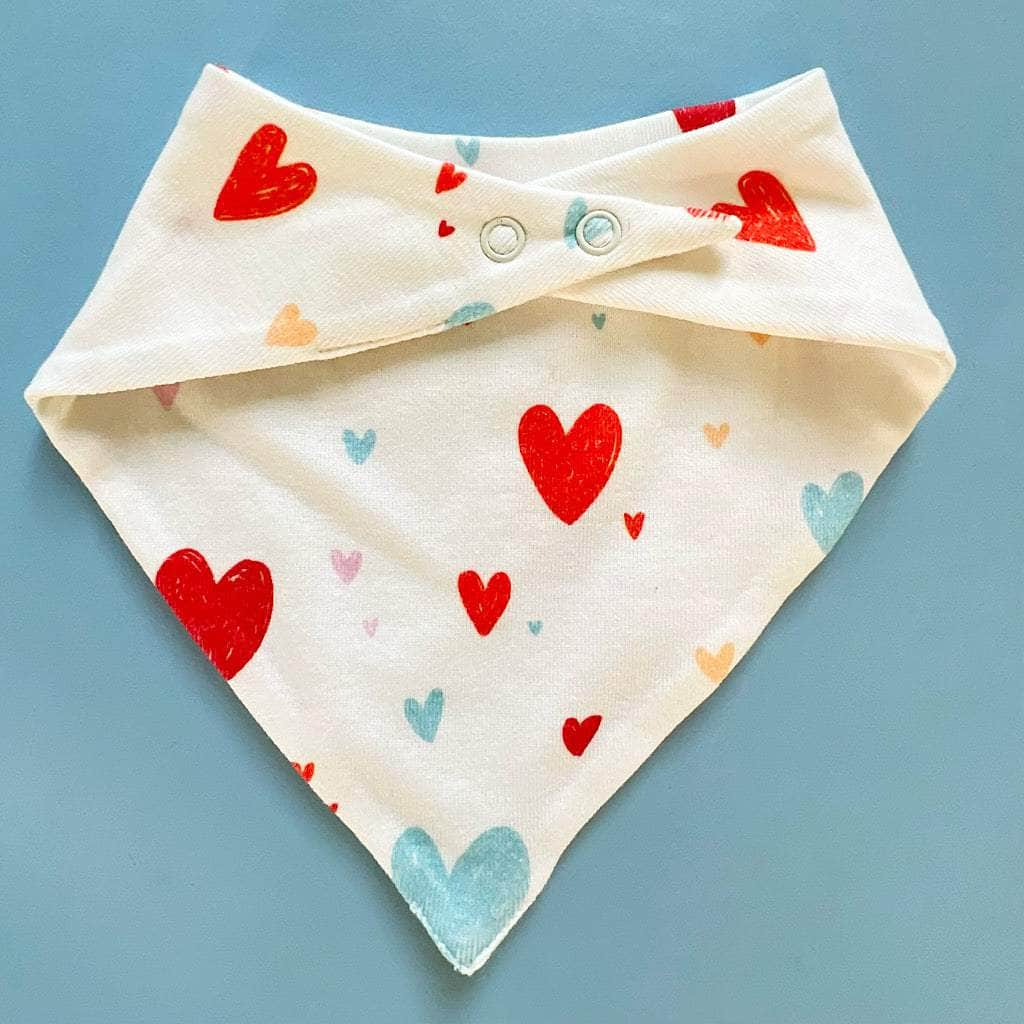 Baby Kerchief Bib-Hearts by Estella - Sumiye Co