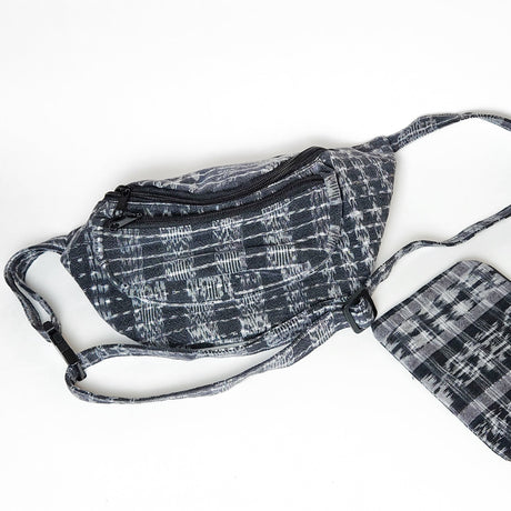 Black Ikat Fanny Pack - Sumiye Co