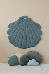 Linen “Eye of the Sea” Shell Mat by Moi Mili - Sumiye Co