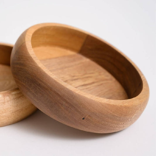 Chechen Wood Design Botanero Bowl - Rosa Morada Wood |Mexico - Sumiye Co
