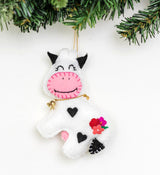 Felt Cow Ornament