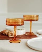 Coupe Cocktail Glasses - Amber - Set of 4