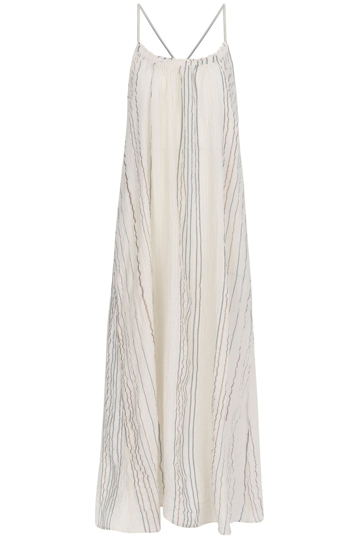 Canggu Maxi Dress - Natural With Stripes