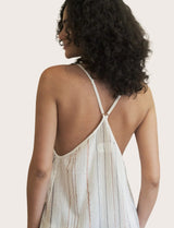 Canggu Maxi Dress - Natural With Stripes - Sumiye Co