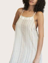 Canggu Maxi Dress - Natural With Stripes - Sumiye Co