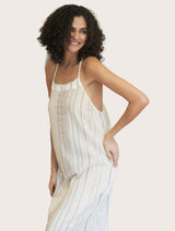 Canggu Maxi Dress - Natural With Stripes - Sumiye Co