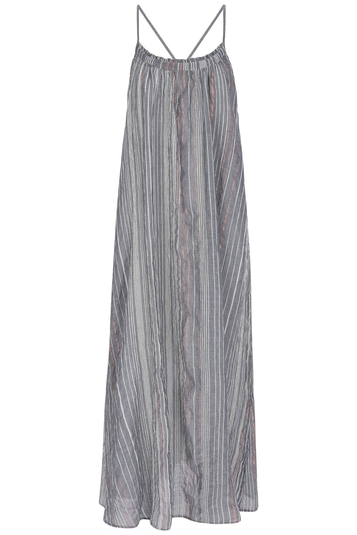 Canggu Maxi Dress - Navy With Stripes - Sumiye Co