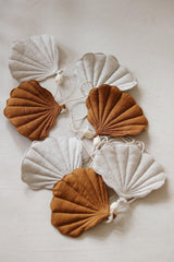 Shells Garland Linen “Caramel” | Nursery & Kids Room Decor - Sumiye Co