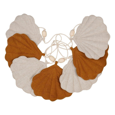 Shells Garland Linen “Caramel” | Nursery & Kids Room Decor - Sumiye Co