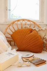 Ginkgo Leaf Pillow Linen “Caramel” | Kids Room & Nursery Decor - Sumiye Co