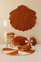 Linen “Caramel” Shell Mat by Moi Mili - Sumiye Co