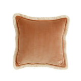 Soft Velvet "Caramel" Pillow with Fringe by Moi Mili - Sumiye Co