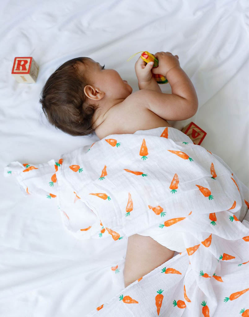 Organic Swaddle - Carrot-1