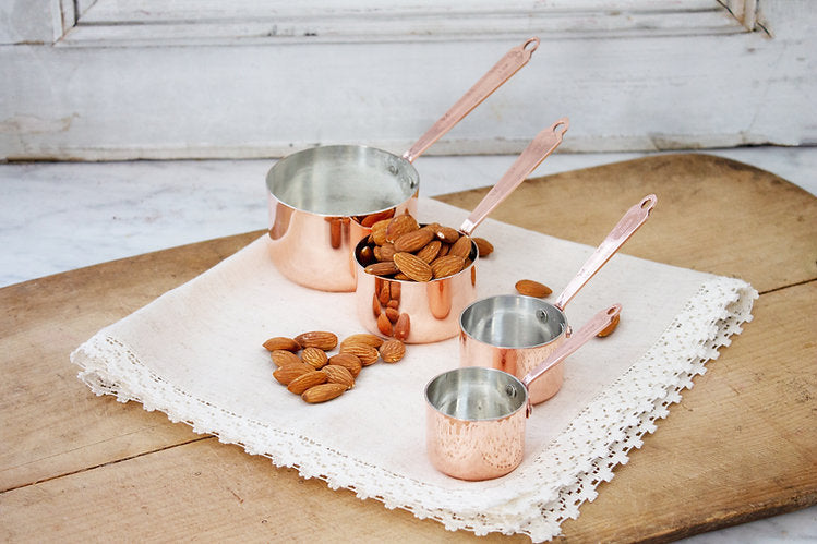 Copper Measuring Cups (Set of 4)  | Vintage French Inspired