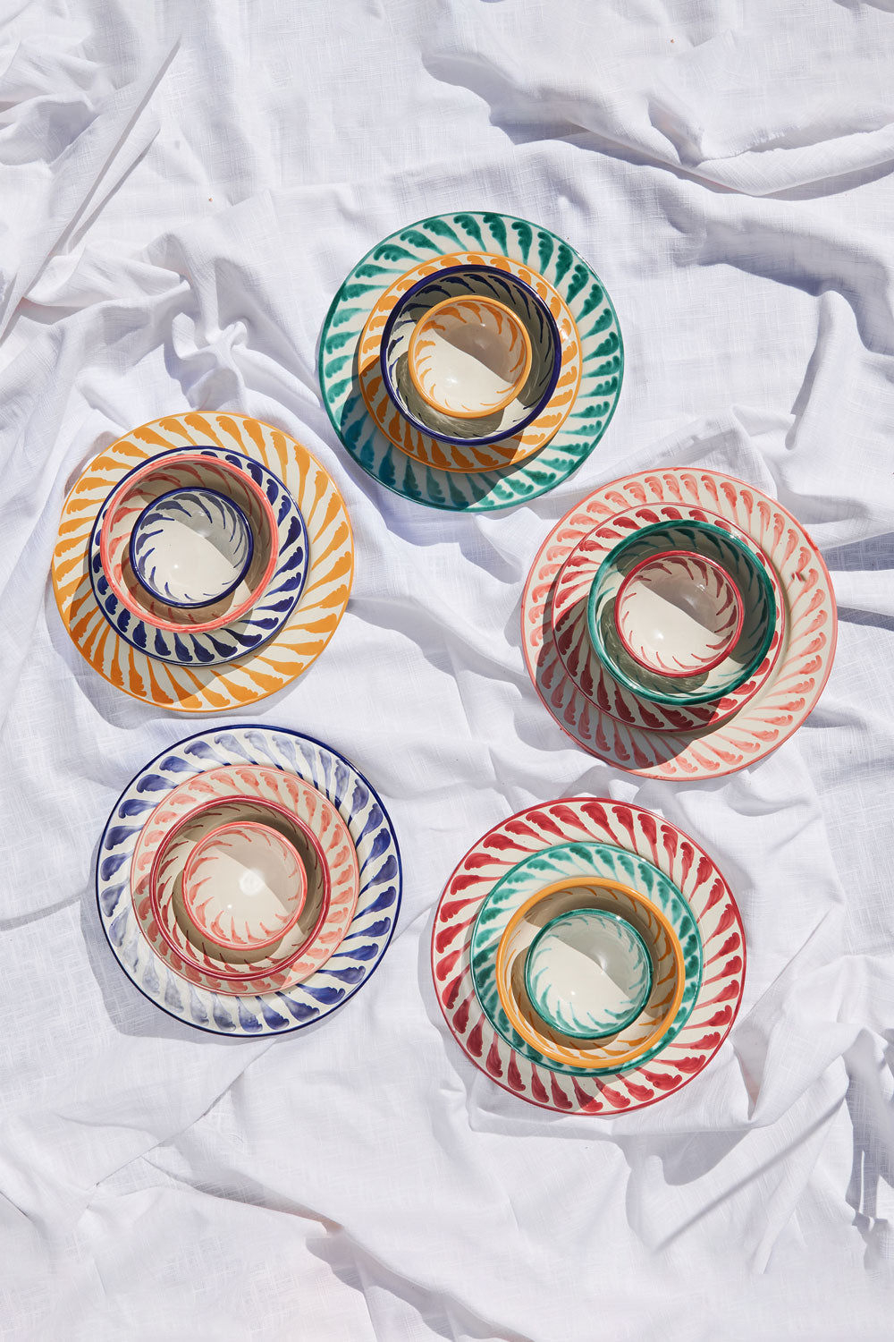 Ceramic Terracotta Dinnerware Sets | Granada 4-Pieces | Made in Spain