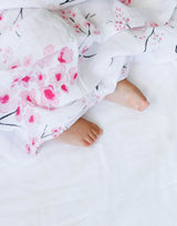 Organic Swaddle - Cherry Blossom-3