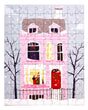 Christmas Pink House 100 Piece Puzzle | Artist Maja Tomljanovic - Sumiye Co