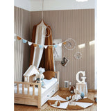 Half Moons Garland Linen “Caramel Circus” | Nursery & Kids Room Decor - Sumiye Co