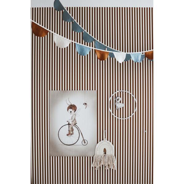 Half Moons Garland Linen “Caramel Circus” | Nursery & Kids Room Decor - Sumiye Co