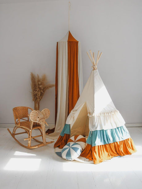 Teepee Tent “Circus” with Frills - Sumiye Co