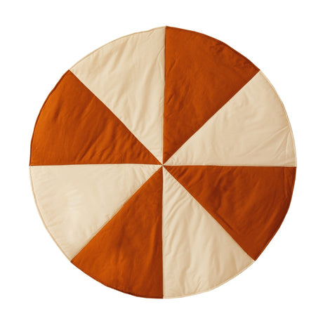 Round Patchwork Mat “Caramel Candy” | Kids Decor - Sumiye Co