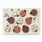 Wooden Tray Puzzle - Count to 10 Ladybugs - Sumiye Co