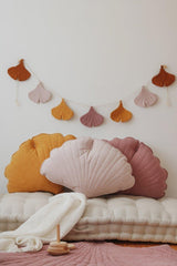 Ginkgo Leaf Pillow Velvet “Cream” | Kids Room & Nursery Decor - Sumiye Co