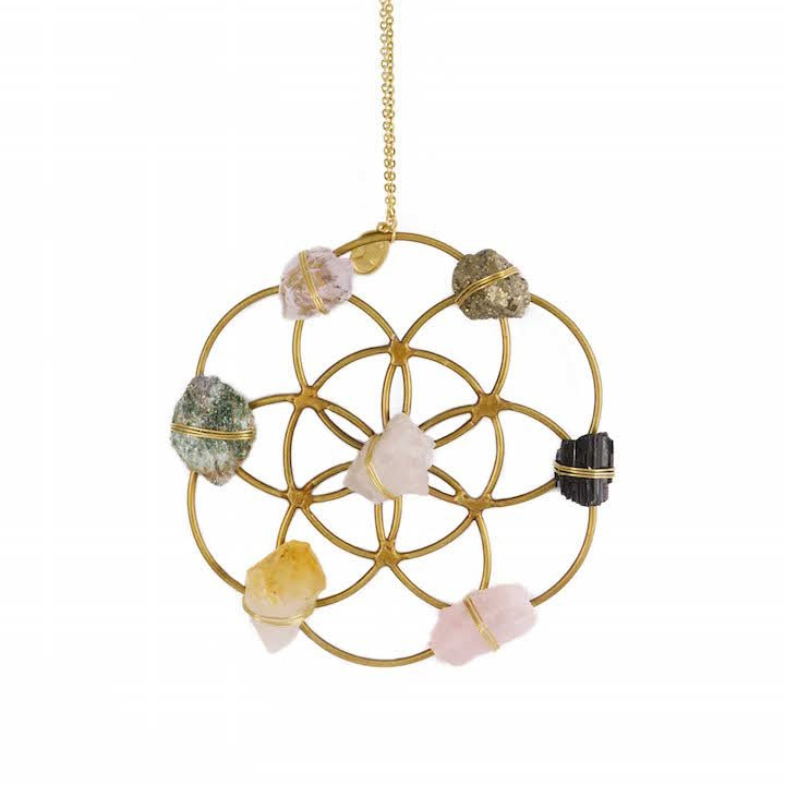 Crystal Grid Flower Of Life Ornament - Sumiye Co