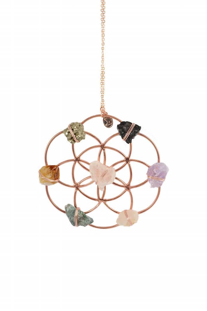 Crystal Grid Flower Of Life Ornament