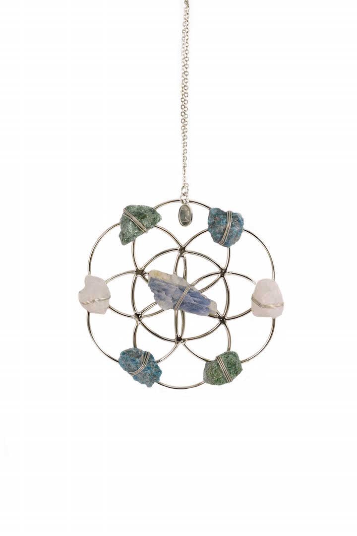 Crystal Grid Flower Of Life Ornament