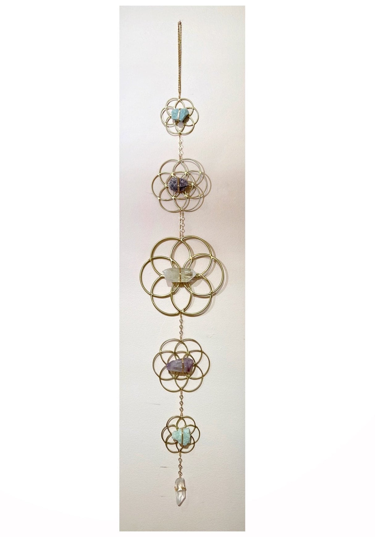 Crystal Grid Flower of Life Wall Hanging