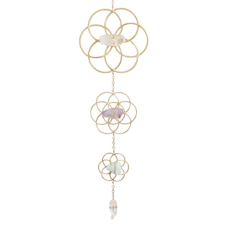 Crystal Grid Flower of Life Wall Hanging - Sumiye Co