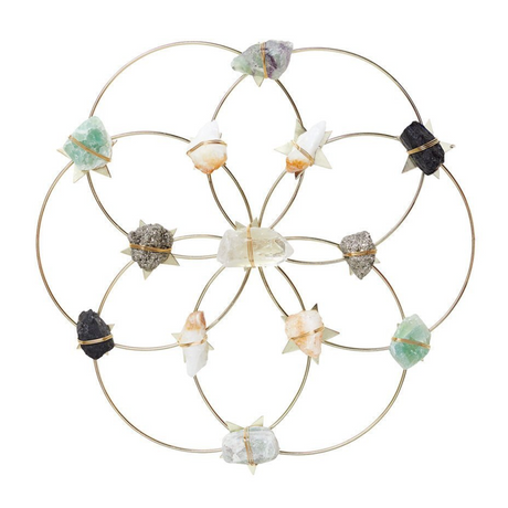 Crystal Grid - Healing Crystal Wall Decor - Flower Of Life - Large - Sumiye Co