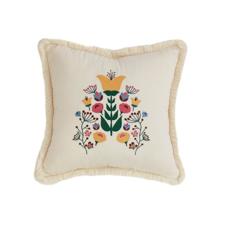 “Folk” Pillow with Embroidery by Moi Mili - Sumiye Co