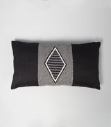 Diamante Lumbar Pillow in Black