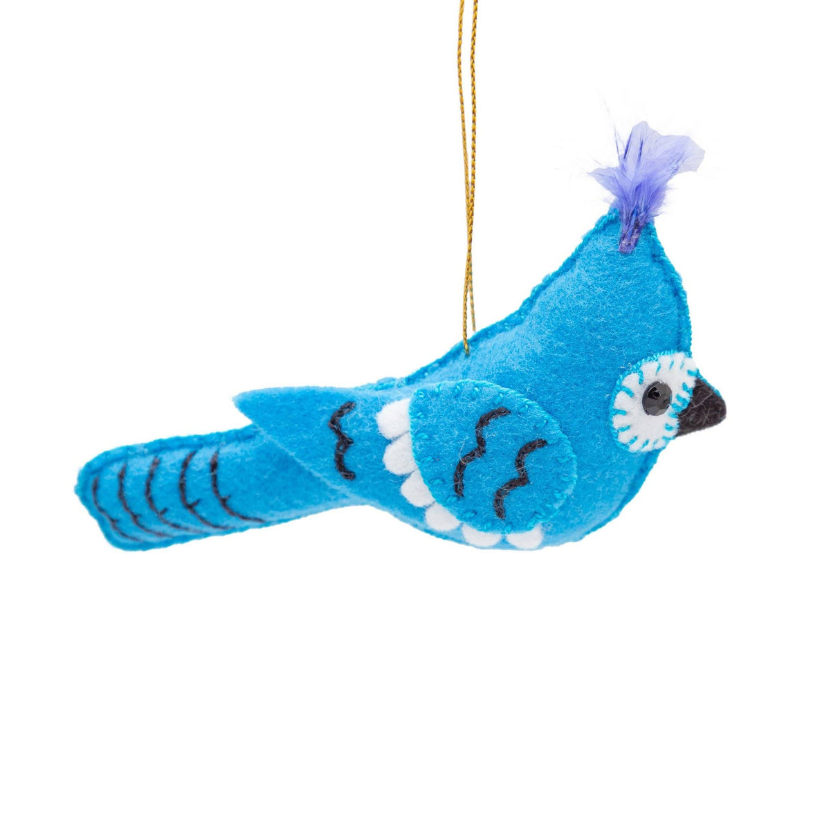 Felt Bluejay Ornament