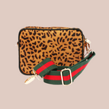 Leopard Print Leather Camera Crossbody Bag  | Ethically Sourced Hides