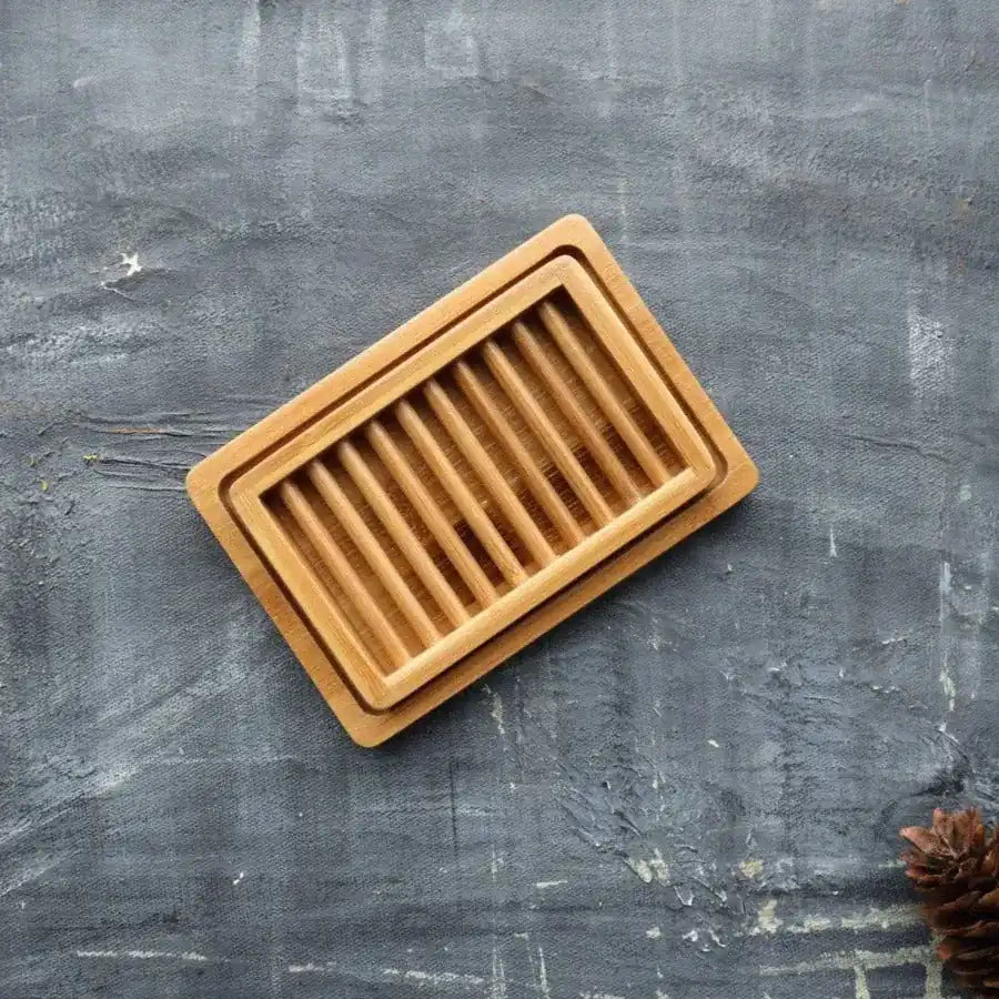 Dual-layer Bamboo Soap Dish-0