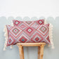 Bolster Pillow with Fringe "Pink Boho Style" | Kids Room & Nursery Decor